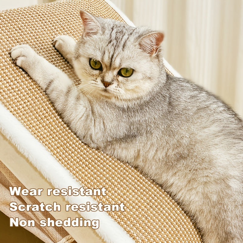 Extra Large Semi-Enclosed Cat Nest with Scratching Post & Balcony