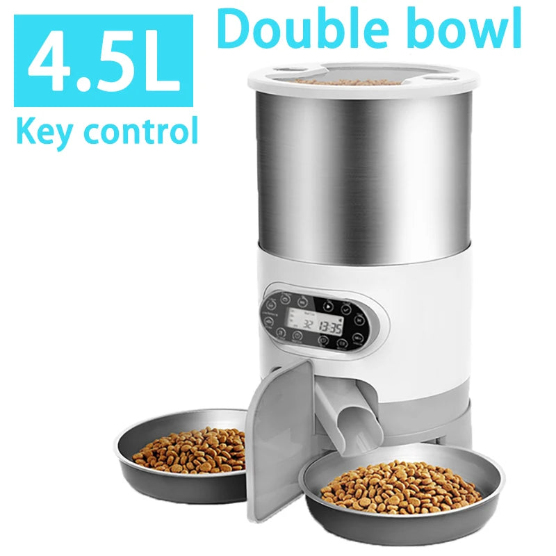 Automatic Pet Feeder For Cats WiFi Smart Swirl Slow Dog Feeder With Voice Recorder Large Capacity Timing Cat Food Dispenser