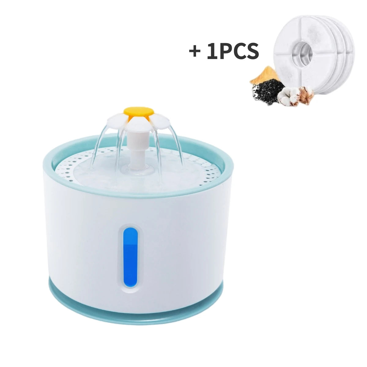 ATUBAN Cat Water Fountain, 81oz/2.4L Pet Water Fountain Replacement Filters Stainless Steel Automatic Drinking Fountain for Cats