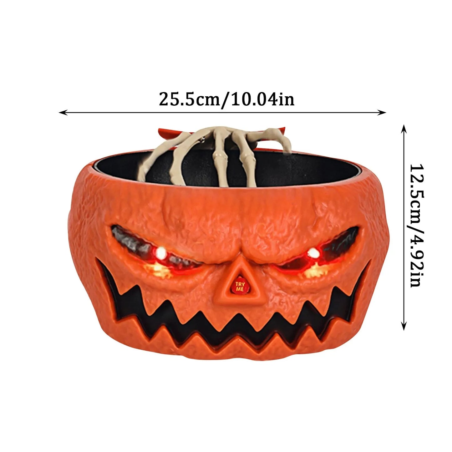 Unique Skull Pumpkin Bowl Scary Halloween Decorations Haunted House Decor Halloween Horror Pumpkin Candy Bowl Holder Deep Dish