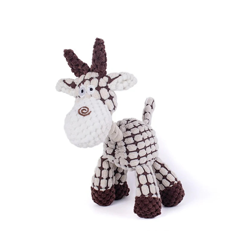 Hot new arrival pet cat dog sound toy cotton rope creative donkey plush bite training interactive pet toy for dog cat grey brown