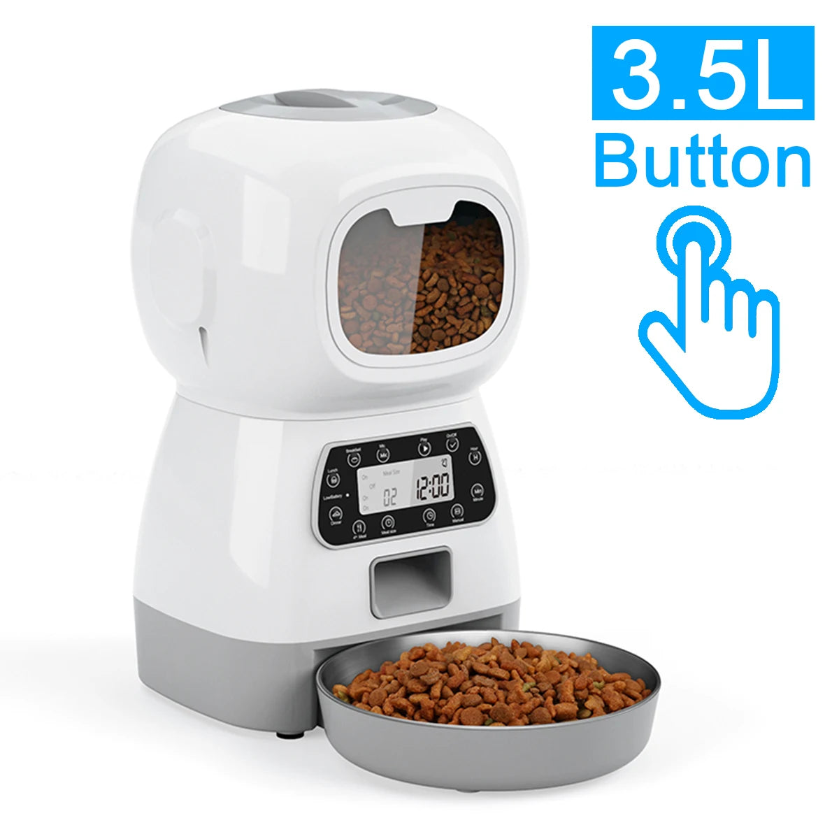 Automatic Pet Feeder For Cats WiFi Smart Swirl Slow Dog Feeder With Voice Recorder Large Capacity Timing Cat Food Dispenser
