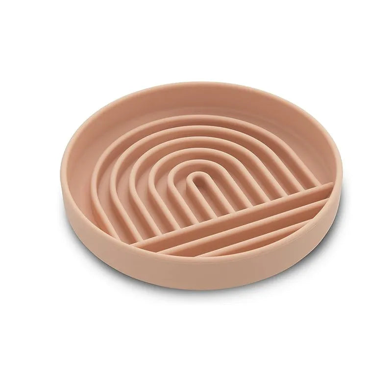 Pet supplies Slow Food Bowl Cat Anti-Knockover Anti-Slip Food Bowl Puppy Anti-choking Silicone Toy Food Plate