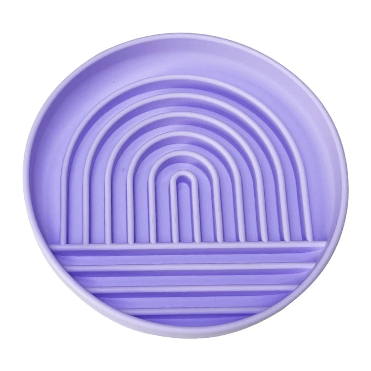 Pet supplies Slow Food Bowl Cat Anti-Knockover Anti-Slip Food Bowl Puppy Anti-choking Silicone Toy Food Plate
