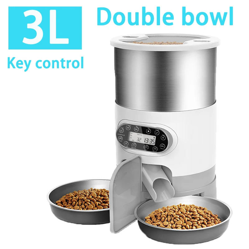 Automatic Pet Feeder For Cats WiFi Smart Swirl Slow Dog Feeder With Voice Recorder Large Capacity Timing Cat Food Dispenser