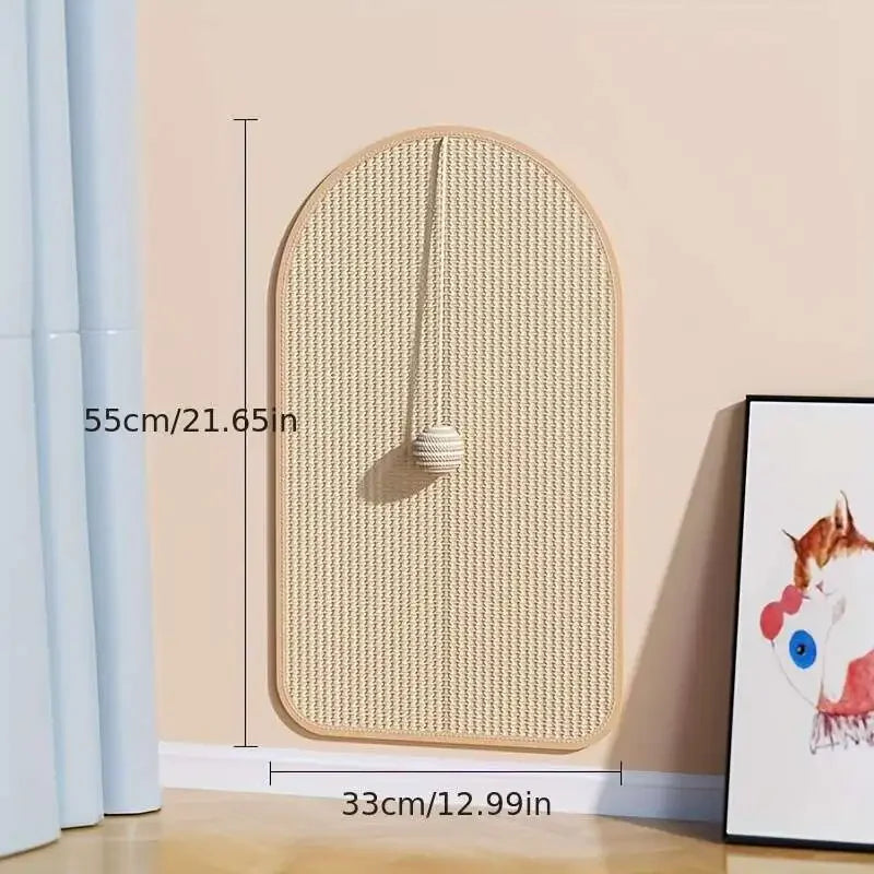 Natural Sisal Cat Scratcher Board Wall Sticker Sofa Protection Pad Wear-Resistant Durable Scratching Toy for Kittens