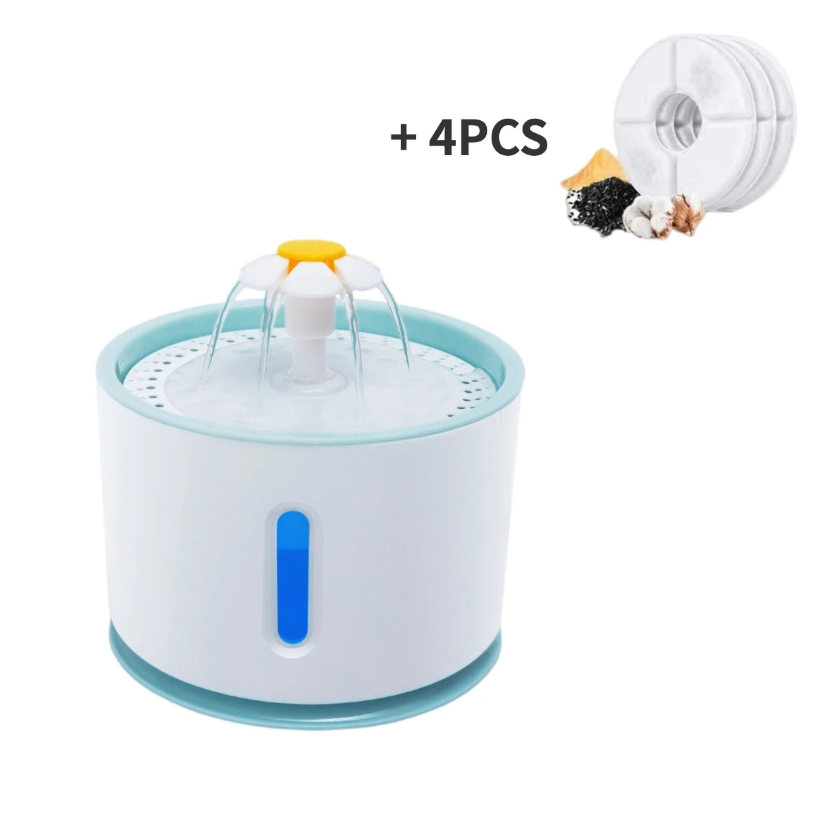 ATUBAN Cat Water Fountain, 81oz/2.4L Pet Water Fountain Replacement Filters Stainless Steel Automatic Drinking Fountain for Cats