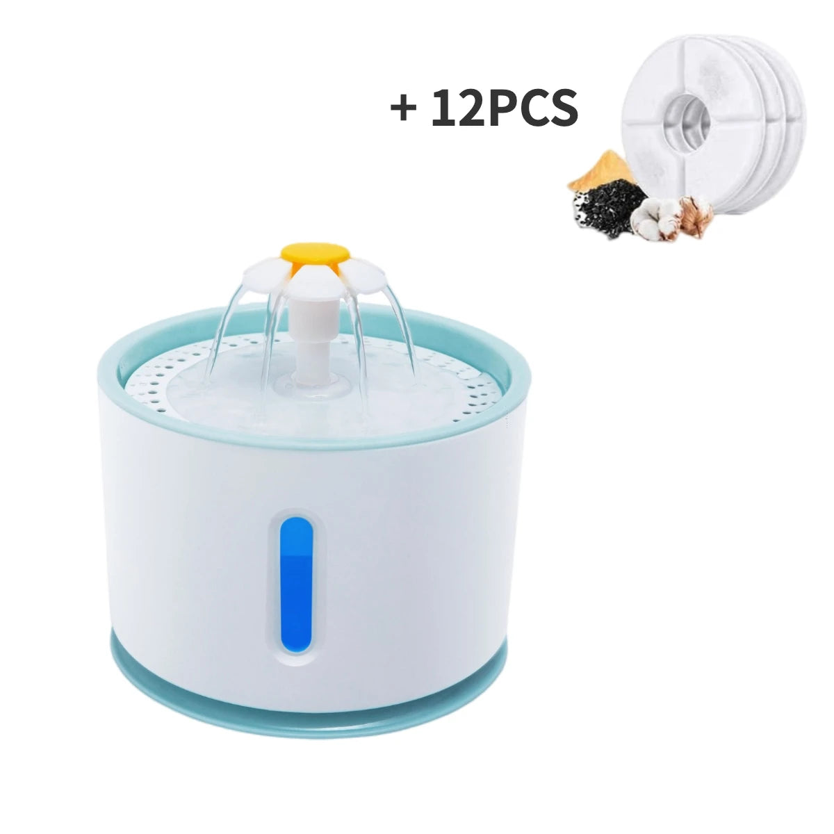 ATUBAN Cat Water Fountain, 81oz/2.4L Pet Water Fountain Replacement Filters Stainless Steel Automatic Drinking Fountain for Cats