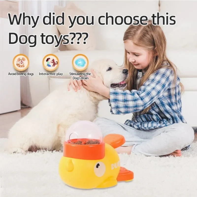 "Hands-On Duck Pet Toy Feeder - Eco-Friendly Design with Non-Toxic Paint, Stimulates Natural Foraging Instincts"