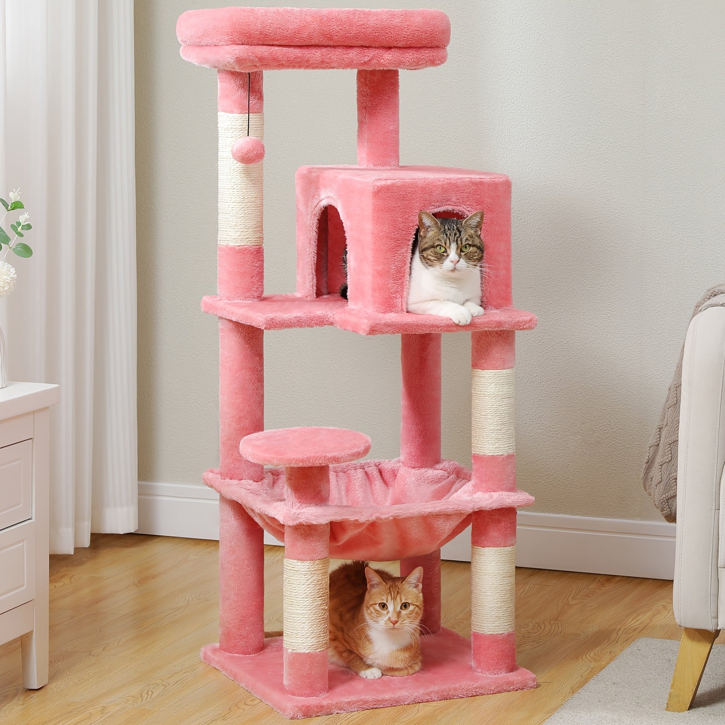 Tall Cat Tree 70.9"/ 45.7" Cat Tower - Multi-Level Activity Center For Indoor Cats With Metal Frame, Large Hammock, Dual Condo Houses, And Scratching Posts, Christmas Gift For Indoor Kittens & Cats