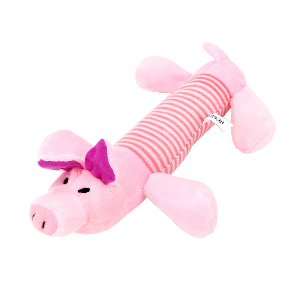 Dog Cat Fleece Toys Elephant Duck Pig  Chicken Legs  Pet Funny Plush Toys Fit for All Pets Popular Squeak Chew Sound Dolls