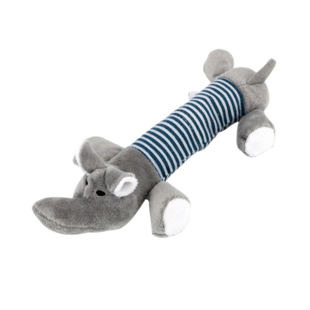 Dog Cat Fleece Toys Elephant Duck Pig  Chicken Legs  Pet Funny Plush Toys Fit for All Pets Popular Squeak Chew Sound Dolls