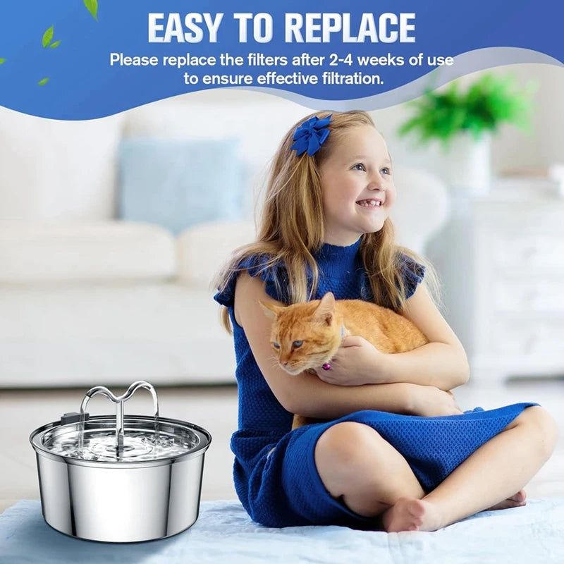 48 Pack Cat Water Fountain Filters,Cat Fountain Replacement Filters For Adjustable Water Flow Pet Water Fountain
