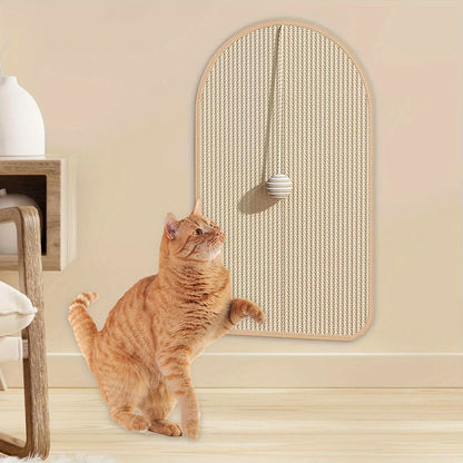 Natural Sisal Cat Scratcher Board Wall Sticker Sofa Protection Pad Wear-Resistant Durable Scratching Toy for Kittens