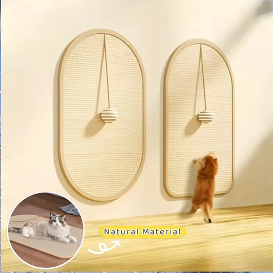 Natural Sisal Cat Scratcher Board Wall Sticker Sofa Protection Pad Wear-Resistant Durable Scratching Toy for Kittens