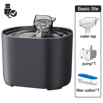 2.2L Intelligent Cat Water Fountain,Pet Water Dispenser With Filter,Dog Drinking Fountain For Cats,Ultra Quiet Water Pump