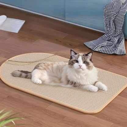 Natural Sisal Cat Scratcher Board Wall Sticker Sofa Protection Pad Wear-Resistant Durable Scratching Toy for Kittens
