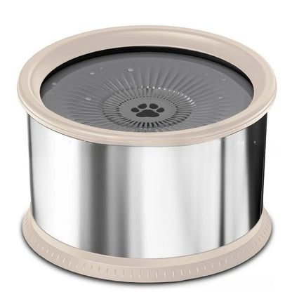 6.5L Dog Water Bowl No Spill Stainless Steel Slow Water Bowl Large Capacity No Splash Pet Slow Drink Feeder with Anti-Slip Mat