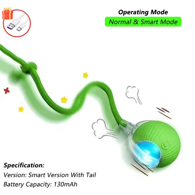 Intelligent interactive cat ball long-lasting and durable easy to clean intelligent obstacle avoidance pet cat and dog toys