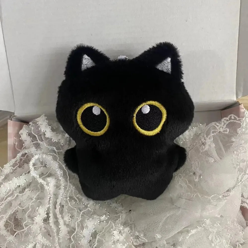 Party gift cute black cat plush toy doll pendant pillow cushion black cat plush toy doll, suitable for boys and girls.