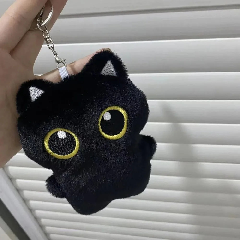 Party gift cute black cat plush toy doll pendant pillow cushion black cat plush toy doll, suitable for boys and girls.