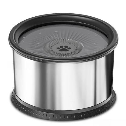 6.5L Dog Water Bowl No Spill Stainless Steel Slow Water Bowl Large Capacity No Splash Pet Slow Drink Feeder with Anti-Slip Mat