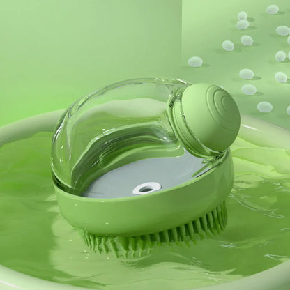 Pet Bath Brush 2025 New 2 In 1 Dog Bath Brush With Built-in Shampoo Dispenser Pet Wash Brush Dogs Cats Grooming Massage Brush