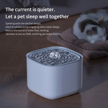 101oz/3L Pet Water Fountain Automatic Induction Circulating Filtering Cat Water Drinker USB Electric Mute Cats Water Dispenser