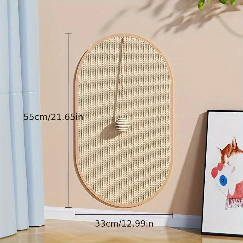 Natural Sisal Cat Scratcher Board Wall Sticker Sofa Protection Pad Wear-Resistant Durable Scratching Toy for Kittens