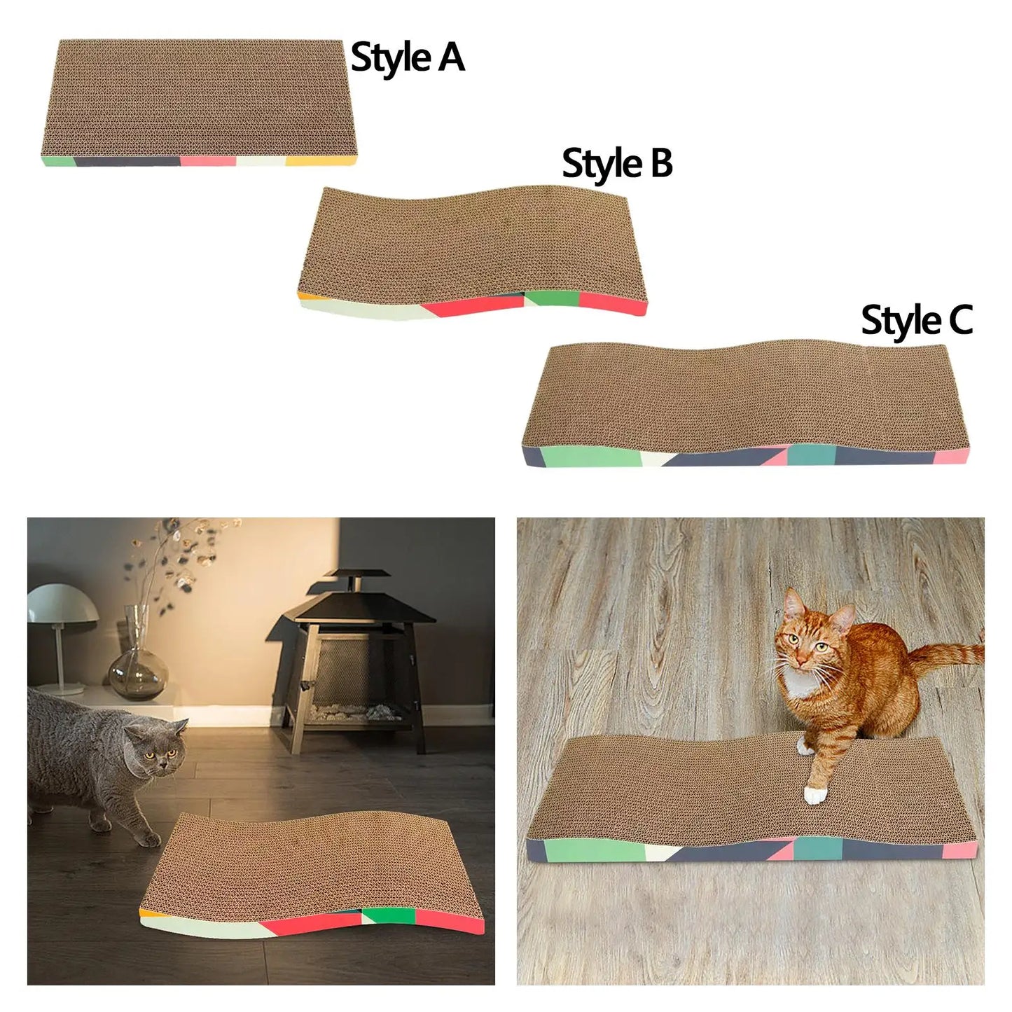 Cat Scratcher Cardboard Pet Sleeping Bed Pet Sofa for Indoor Cats Rest Play