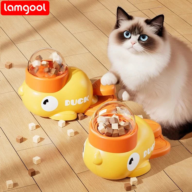 Cat Toy Cat Automatic Feeder Cat Interactive Toy Pet Automatic Food Treat Dispenser Pet Snack Feeder Dog Training Pet