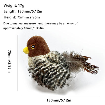 Interactive Cat Toys Flapping Bird Cat Toy Flying Wings Sparrow Catnip Toys Vivid Chirpi]ng Simulation Bird Interactive Cat Toy
