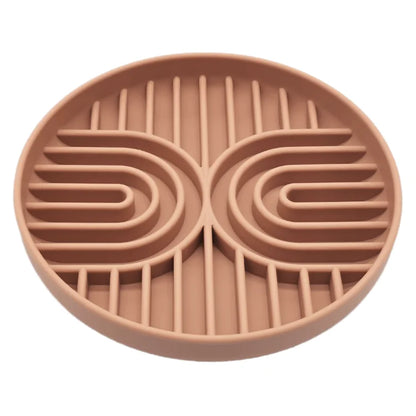 Pet supplies Slow Food  Bowl Cat Anti-Knockover Anti-Slip Food Bowl Puppy Anti-choking Silicone Toy Food Plate