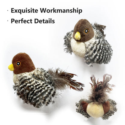 Interactive Cat Toys Flapping Bird Cat Toy Flying Wings Sparrow Catnip Toys Vivid Chirpi]ng Simulation Bird Interactive Cat Toy