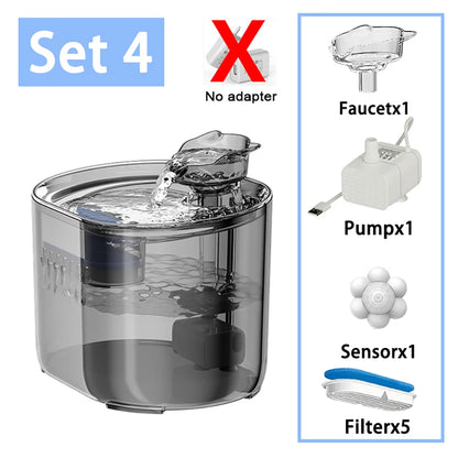 2.2L Intelligent Cat Water Fountain,Pet Water Dispenser With Filter,Dog Drinking Fountain For Cats,Ultra Quiet Water Pump