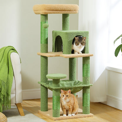 Tall Cat Tree 70.9"/ 45.7" Cat Tower - Multi-Level Activity Center For Indoor Cats With Metal Frame, Large Hammock, Dual Condo Houses, And Scratching Posts, Christmas Gift For Indoor Kittens & Cats