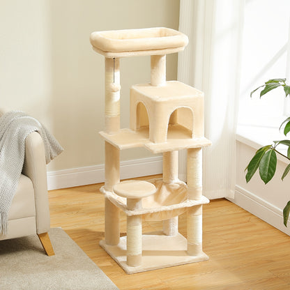 Tall Cat Tree 70.9"/ 45.7" Cat Tower - Multi-Level Activity Center For Indoor Cats With Metal Frame, Large Hammock, Dual Condo Houses, And Scratching Posts, Christmas Gift For Indoor Kittens & Cats